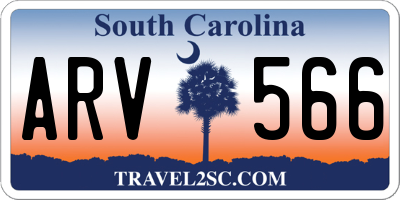 SC license plate ARV566