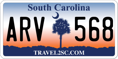 SC license plate ARV568