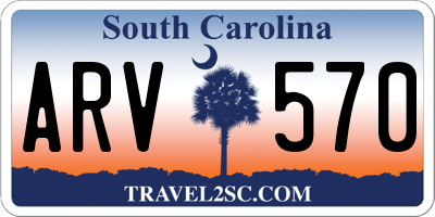 SC license plate ARV570