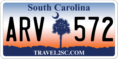 SC license plate ARV572