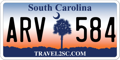 SC license plate ARV584