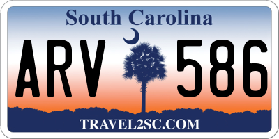 SC license plate ARV586