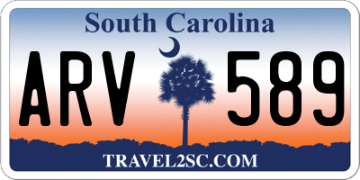 SC license plate ARV589