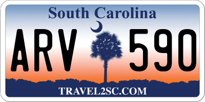 SC license plate ARV590