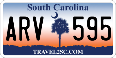 SC license plate ARV595