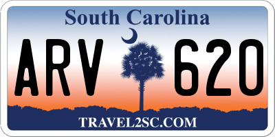SC license plate ARV620