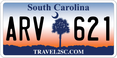 SC license plate ARV621