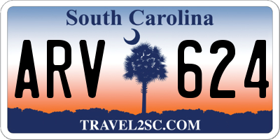 SC license plate ARV624