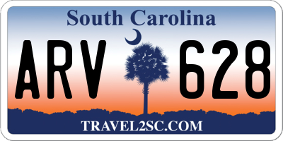 SC license plate ARV628
