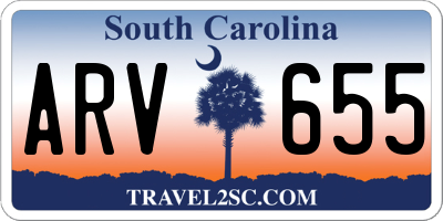 SC license plate ARV655