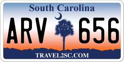 SC license plate ARV656