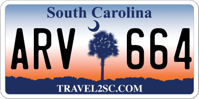 SC license plate ARV664