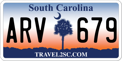 SC license plate ARV679