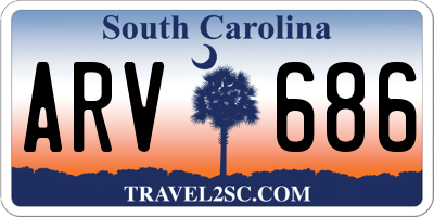 SC license plate ARV686