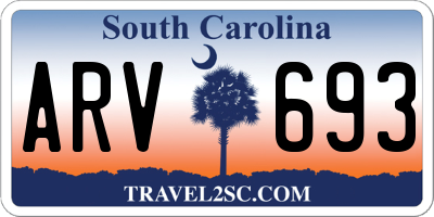 SC license plate ARV693