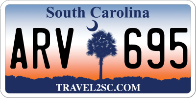 SC license plate ARV695