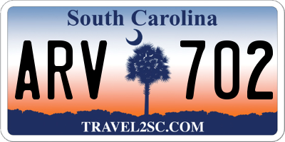 SC license plate ARV702