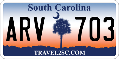 SC license plate ARV703