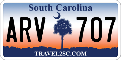 SC license plate ARV707