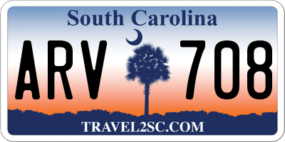SC license plate ARV708