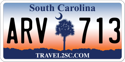 SC license plate ARV713