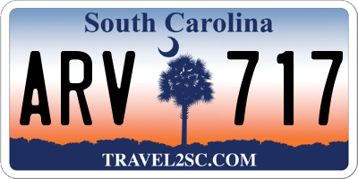 SC license plate ARV717