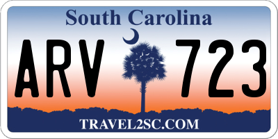 SC license plate ARV723