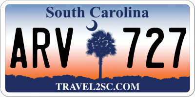 SC license plate ARV727