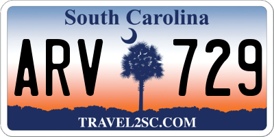 SC license plate ARV729