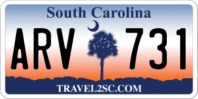 SC license plate ARV731