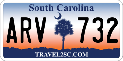 SC license plate ARV732