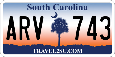 SC license plate ARV743