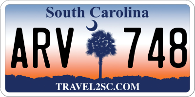 SC license plate ARV748
