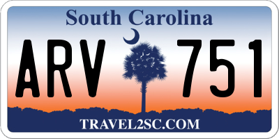 SC license plate ARV751