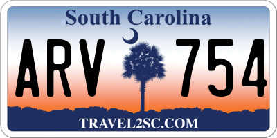 SC license plate ARV754