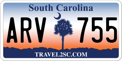 SC license plate ARV755