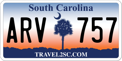 SC license plate ARV757