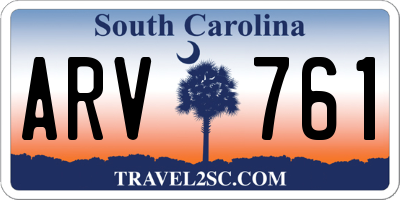 SC license plate ARV761