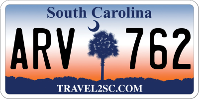 SC license plate ARV762