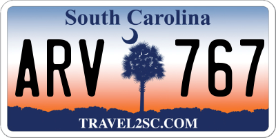 SC license plate ARV767