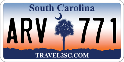 SC license plate ARV771