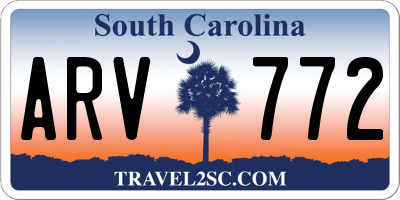 SC license plate ARV772