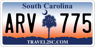 SC license plate ARV775