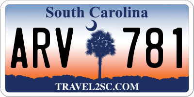 SC license plate ARV781