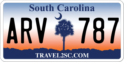 SC license plate ARV787