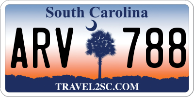 SC license plate ARV788