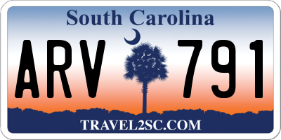 SC license plate ARV791