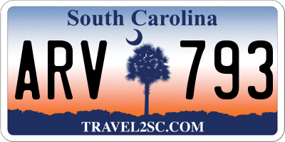 SC license plate ARV793