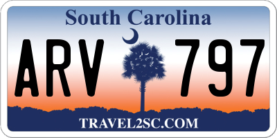 SC license plate ARV797
