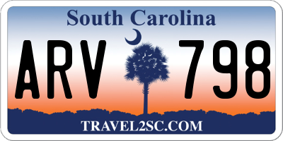 SC license plate ARV798